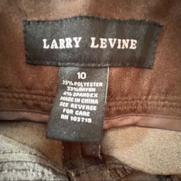 NWT Women’s Larry Levine Brown Stretch Career Dress Pants, Sz 10 - Picture 8 of 11